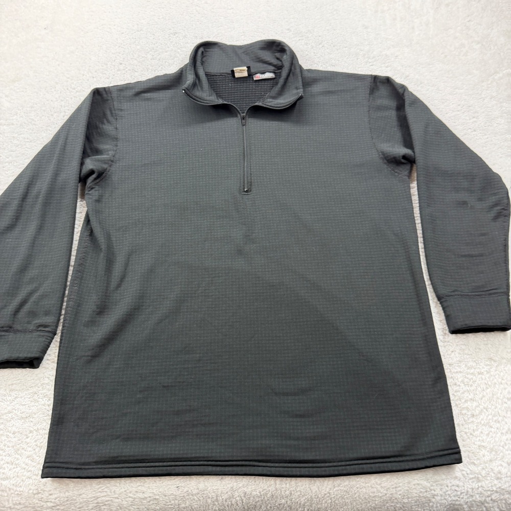 Kenyon Polartec Mens XLarge Charcoal Gray Quarter Zip Fleece Pullover Made USA